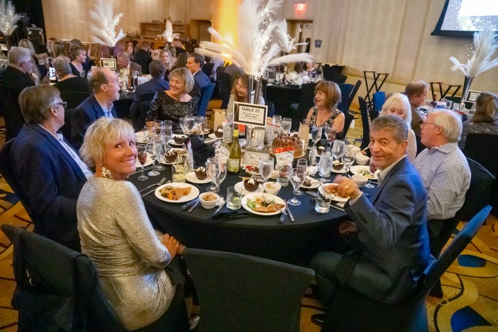 Guests dining at fundraising event