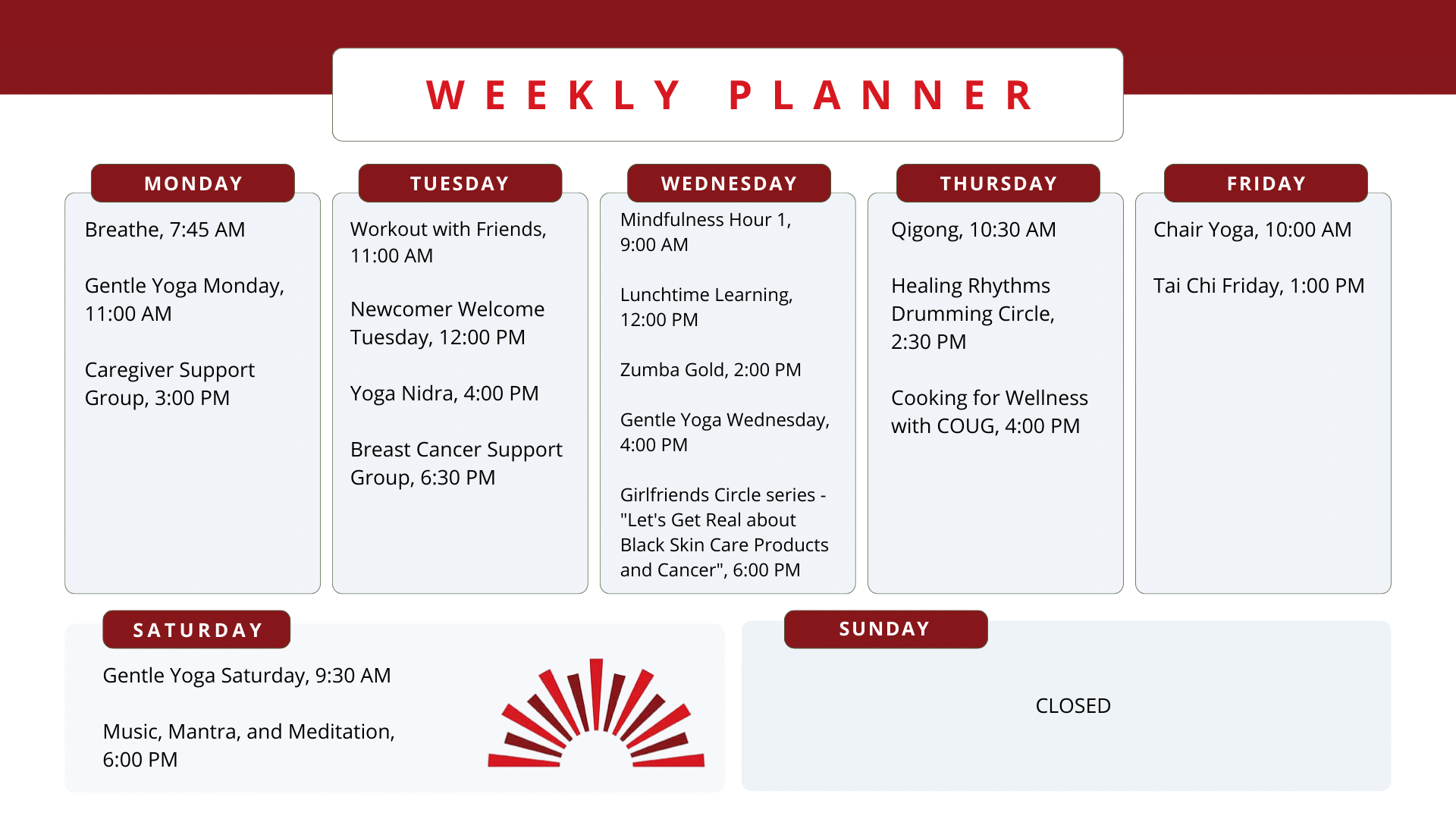Homepage weekly planner CSC 9.30.22